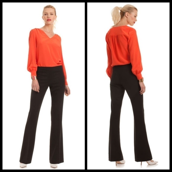 💕TRINA TURK💕 Jacoba Flare Leg Trousers ~ Black 2 NWT - Picture 2 of 8